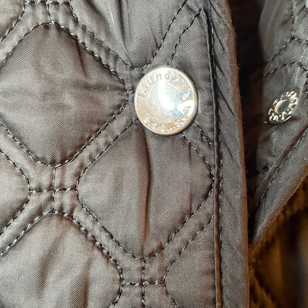 Laundry By Shelli Segal Black Quilted Puffer Coat size S - Picture 3 of 11